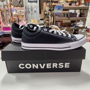 Converse CTAS Street Slip Black White Canvas Sneakers Mens 7.5 Womens 9.5
